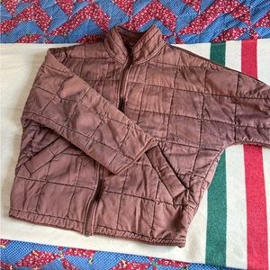 Free people quilted dolman jacket - mauve, M